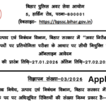 BPSSC Sub Inspector SI Prohibition Recruitment 2026
