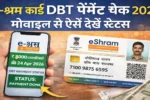 e Shram Card 2026, e Shram Card Payment, e Shram DBT Payment, e Shram Card Status Check, e Shram Card Payment Check Online, Shram Card Yojana, e Shram Portal, Shramik Card Payment, DBT Payment Status