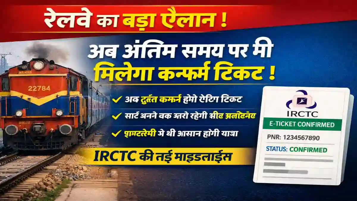 Indian Railways News, IRCTC Guidelines, Train Ticket Confirmation, Railway New Rule, Waiting List Ticket, RAC Ticket Update, Tatkal Ticket Rules, Railway Booking News, Train Travel India