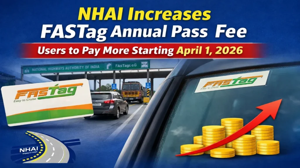 FASTag, NHAI, FASTag Fee Hike, FASTag Annual Pass, NHAI FASTag Update, FASTag Charges 2026, National Highways Authority of India, FASTag News India, Toll Tax India, Highway Toll Update, FASTag Users, Digital Toll Collection, India Highway News, Transport News India
